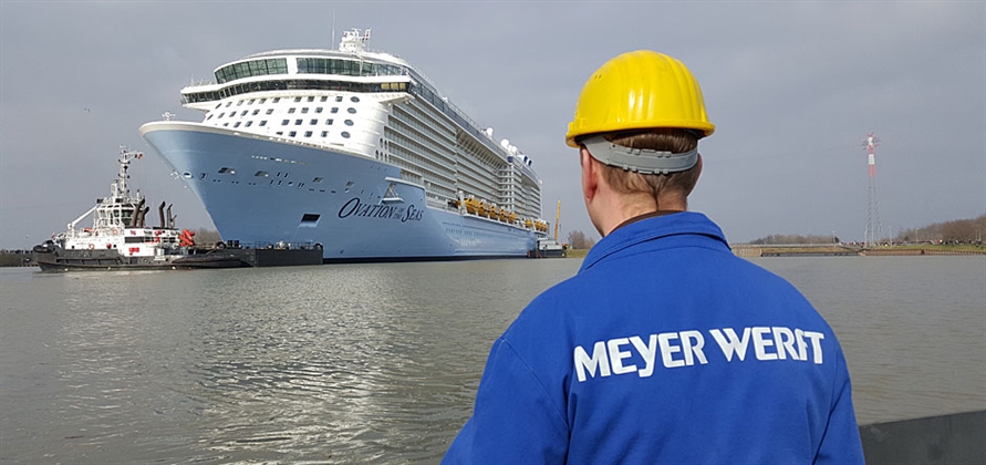 Ovation of the Seas leaves Meyer Werft’s Papenburg yard