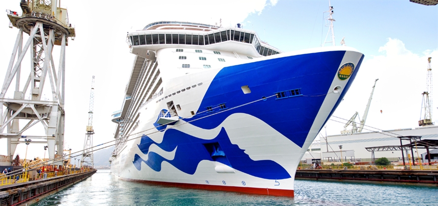 Royal Princess sets sails with new livery in Italy