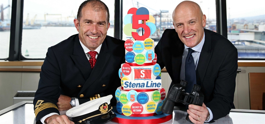 Stena Line celebrates fives years on Belfast-Cairnryan route