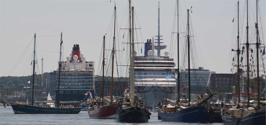 Fifteen cruise ships visit Kieler Woche sailing regatta in Germany