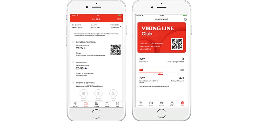 Viking Line adds new features to mobile app for passengers