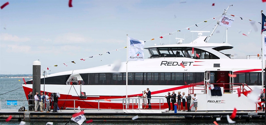HRH The Duchess of Cornwall names Red Jet 7