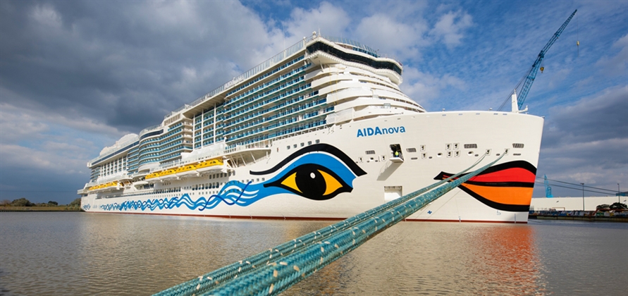 AIDAnova prepares to leave Meyer Werft shipyard