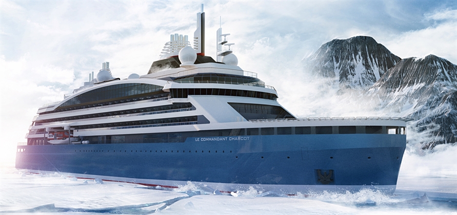 Vard lays keel for Ponant’s electric hybrid polar expedition ship