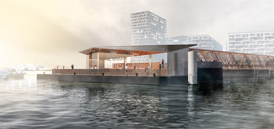 Work begins on London’s Royal Wharf Pier designed by Nex—
