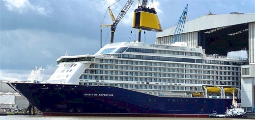 Saga’s Spirit of Adventure floated out at Meyer Werft