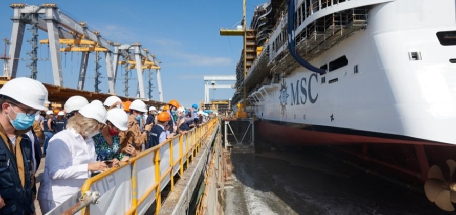 MSC Cruises and Fincantieri float out MSC Seashore
