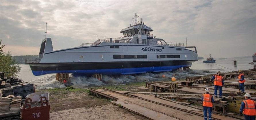 Damen launches BC Ferries' third hybrid-powered ferry