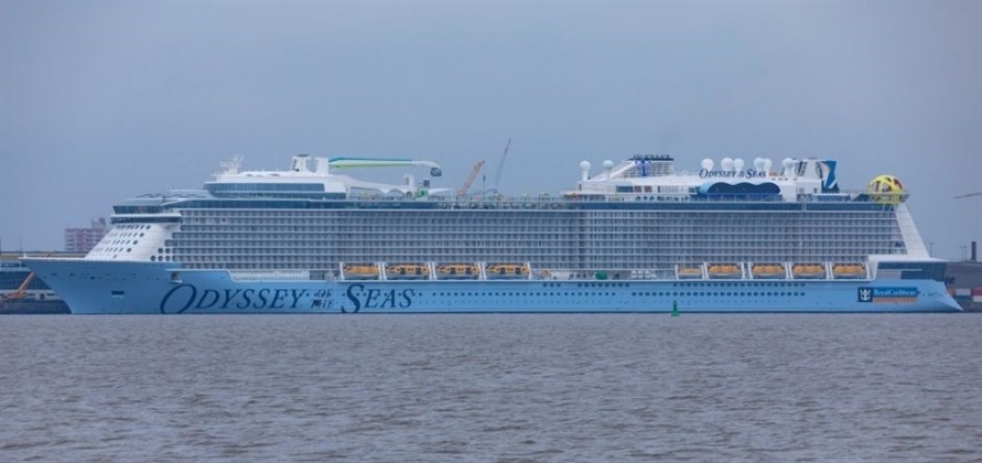 Odyssey of the Seas departs Bremerhaven for sea trials