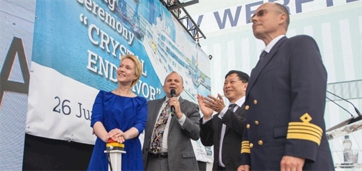 Crystal Endeavor christened by Crystal Expedition Cruises