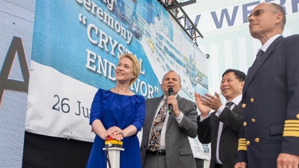 Crystal Endeavor christened by Crystal Expedition Cruises