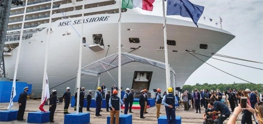 MSC Cruises takes delivery of MSC Seashore from Fincantieri