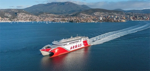 Incat Tasmania delivers new catamaran ferry to Naviera Armas