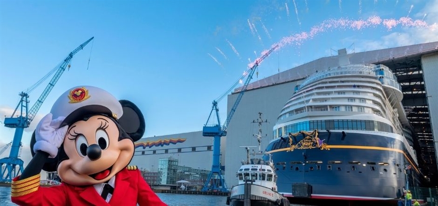 Meyer Werft floats Disney Wish out of building dock