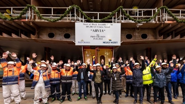 P&O Cruises celebrates Arvia’s keel laying