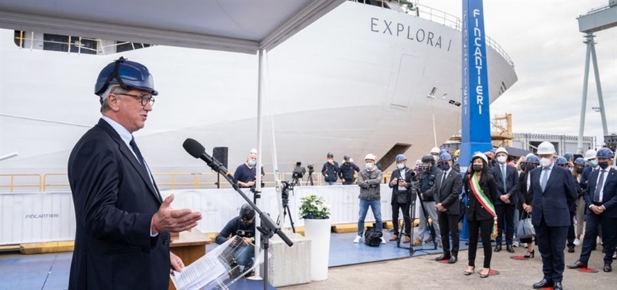 Explora Journeys floats out first ship at Fincantieri shipyard