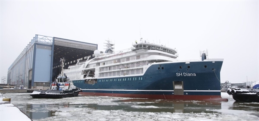 SH Diana floated out of dry dock at Helsinki Shipyard