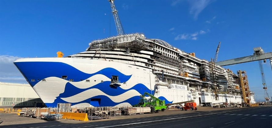 New Princess Cruises vessel floated out in Italy