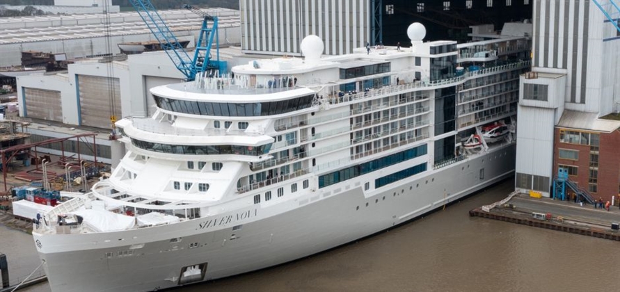 Silversea Cruises’ Silver Nova floated out at Meyer Werft’s shipyard