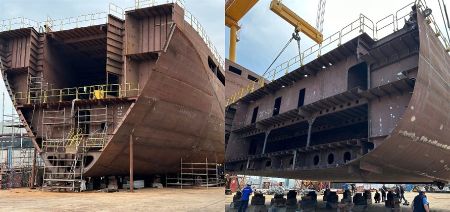 Cemre shipyard progresses with ferry construction for CMAL