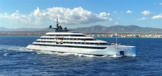 Emerald Sakara departs Athens on inaugural voyage