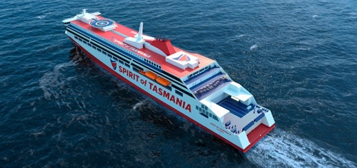 Spirit of Tasmania IV launches from Rauma shipyard in Finland