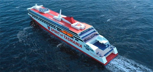 Spirit of Tasmania IV launches from Rauma shipyard in Finland