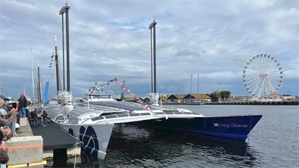 Zero-emission catamaran completes seven-year experimental voyage
