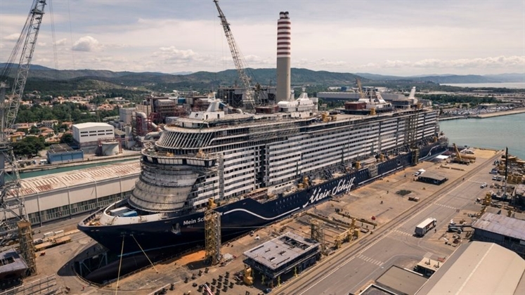 Fincantieri launches Mein Schiff Flow at Monfalcone shipyard