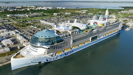 Royal Caribbean International’s Star of the Seas arrives at Port Canaveral for first time
