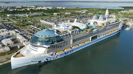 Royal Caribbean International’s Star of the Seas arrives at Port Canaveral for first time