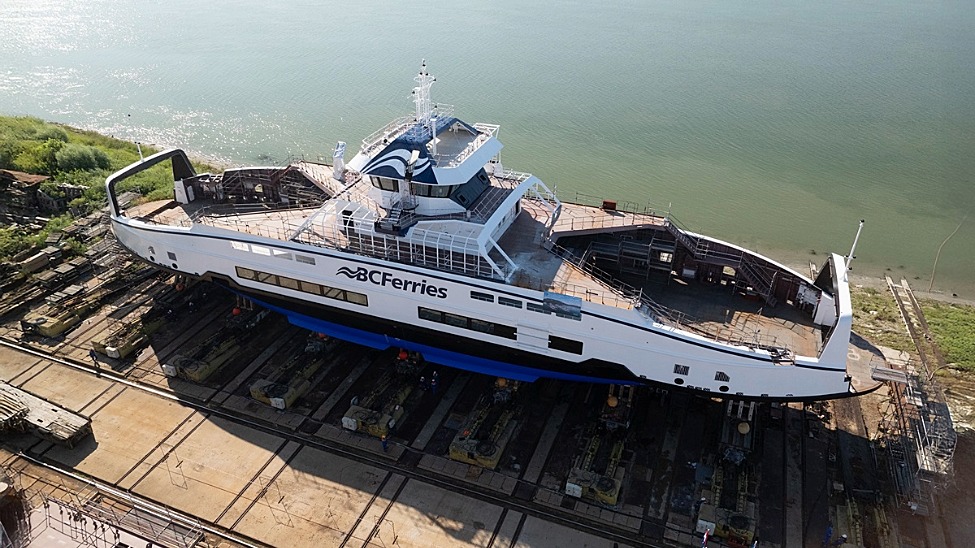 Damen floats out second electric-ready vessel for Canada’s BC Ferries