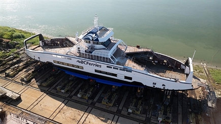 Damen floats out second electric-ready vessel for Canada’s BC Ferries