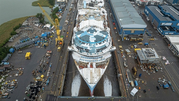 Legend of the Seas floats out at Meyer Turku shipyard