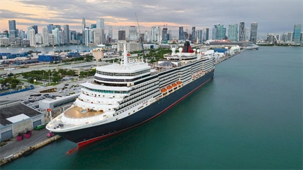 Cunard’s Queen Elizabeth makes maiden call in Miami ahead of Caribbean season