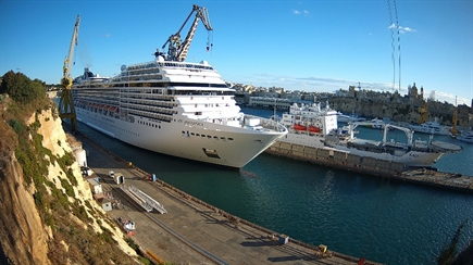 MSC Magnifica enters drydock in Malta for refurbishment