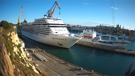 MSC Magnifica enters drydock in Malta for refurbishment