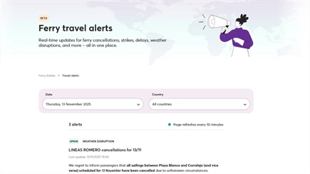 Ferryhopper launches real-time travel disruption tool for ferry passengers