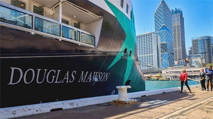 Aurora Expeditions christens new expedition ship Douglas Mawson in Sydney Harbour