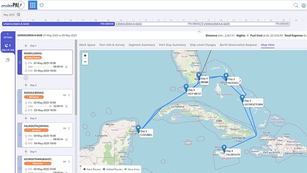 Planning itineraries to perfection with cruisePAL