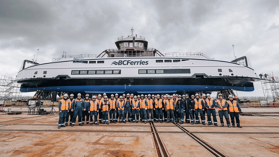 Damen floats out BC Ferries’ 10th Island-class ferry