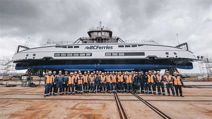 Damen floats out BC Ferries’ 10th Island-class ferry
