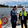CLIA president and CEO Bud Darr (centre) visits Australia for Cruise360 and meetings with cruise line leaders, government representatives and local stakeholders, along with Joel Katz, CLIA’s executive director of Australasia (left) and Niels Wammen-J