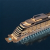 A rendering of the Ocean Residences luxury residential yacht Njord