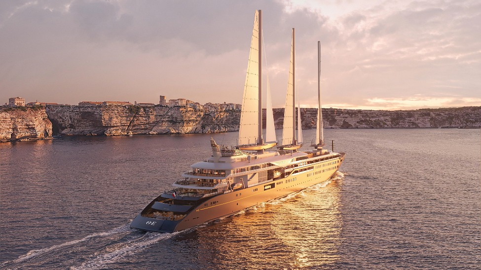 World’s largest sailing yacht Orient Express Corinthian christened in France