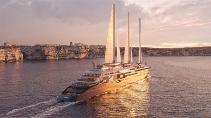 World’s largest sailing yacht Orient Express Corinthian christened in France