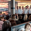 A Helgoland choir performed traditional sea shanties onboard the ship