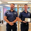 Dickson Chin, managing director of Wallem Ship Agency (third from left), with (from left) Gauderic Harang, Captain Thomas Roth and Seb Seward from The Ritz-Carlton Yacht Collection (Photo: Wallem)