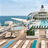 The pool deck onboard Mein Schiff Flow boasts a 25-metre swimming pool