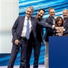 Senior executives from Fincantieri and Carnival Corporation join Christine Duffy at the steel-cutting ceremony for Carnival Destiny in Monfalcone, Italy, on 10 July 2026 (Photo: Carnival Cruise Line)